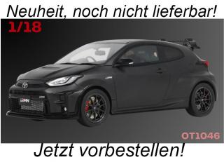 TOYOTA YARIS GR (CIRCUIT PACKAGE) BLACK 2022 OttO mobile 1:18 Resinemodell (Türen, Motorhaube... nicht zu öffnen!) <br> Available from early May 2024