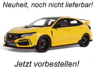 HONDA CIVIC TYPE R FK8 EURO SPEC SUNLIGHT YELLOW 2020 OttO mobile 1:18 Resinemodell (Türen, Motorhaube... nicht zu öffnen!) Available from end of July 2025