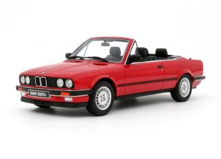 BMW 325i Convertible Bright Red 308 1986 OttO mobile 1:18 Resinemodell (Türen, Motorhaube... nicht zu öffnen!)