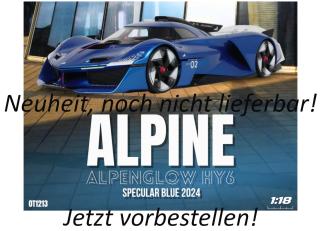 ALPINE ALPENGLOW HY6 SPECULAR BLUE 2024 OttO mobile 1:18 Resinemodell (Türen, Motorhaube... nicht zu öffnen!) Lieferbar ab Anfang Juni 2026