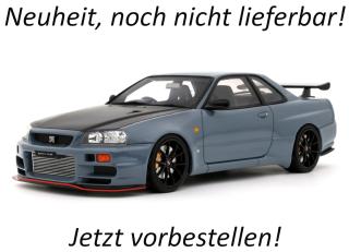Nissan Skyline GT-R (BNR34) with Body Kit Stealth Grey 2025 OttO mobile 1:18 Resinemodell (Türen, Motorhaube... nicht zu öffnen!) Available from early January 2027