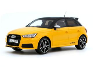 AUDI S1 SPORTBACK VEGAS YELLOW 2015 OttO mobile 1:18 Resinemodell (Türen, Motorhaube... nicht zu öffnen!)