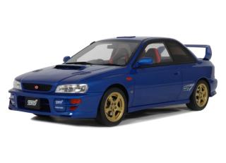 SUBARU IMPREZA WRX TYPE R STI VER. V LIMITED SONIC BLUE 1999 OttO mobile 1:18 Resinemodell (Türen, Motorhaube... nicht zu öffnen!)