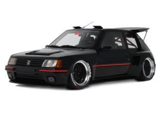 PEUGEOT 205 KHYZYL SALEEM BLACK 2018 "Otto Project Car" OttO mobile 1:18 Resinemodell (Türen, Motorhaube... nicht zu öffnen!)