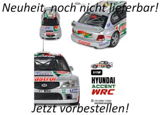 HYUNDAI ACCENT WRC GREY #10 A.MCRAE/D.SENIOR RALLY MONTE CARLO 2001 OttO mobile 1:18 Resinemodell (Türen, Motorhaube... nicht zu öffnen!)  Available from early January 2027
