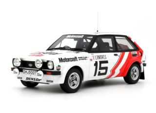 Ford Fiesta 1600 Gr.2 Rallye Monte Carlo 1979  FORD FIESTA 1600 GR.2 #15 R.CLARK / RALLYE MONTE CARLO 1979 OttO mobile 1:18 Resinemodell (Türen, Motorhaube... nicht zu öffnen!)