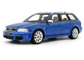 AUDI RS 4 (B5) NOGARO BLUE 2000 OttO mobile 1:18 Resinemodell (Türen, Motorhaube... nicht zu öffnen!)