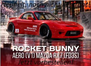 ROCKET BUNNY AERO (V1) MAZDA RX7 (FD3S) RED 2015 Otto Project Car OttO mobile 1:18 Resinemodell (Türen, Motorhaube... nicht zu öffnen!) Lieferbar ab Anfang April 2027