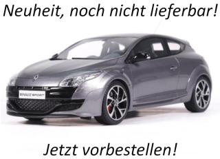 Renault Megane III RS Phase 1 - Gris Cassiopée 2009 OttO mobile 1:18 Resinemodell (Türen, Motorhaube... nicht zu öffnen!) Lieferbar ab Anfang Januar 2027