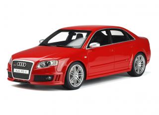 Audi RS 4 (B7) 4.2 FSI Misano Red 2005 OttO mobile 1:18 Resinemodell (Türen, Motorhaube... nicht zu öffnen!)
