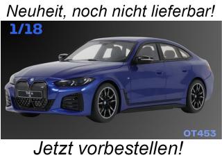 BMW I4 M50 BLUE 2021 OttO mobile 1:18 Resinemodell (Türen, Motorhaube... nicht zu öffnen!)  Availability unknown