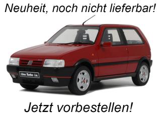 FIAT UNO TURBO i.e ROSSO RACING 1990 OttO mobile 1:18 Resinemodell (Türen, Motorhaube... nicht zu öffnen!) Disponible à partir de fin juillet 2025
