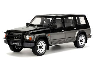 Nissan Patrol GR Y60 1992 Graphite Grey KH2 / Black OttO mobile 1:18 Resinemodell (Türen, Motorhaube... nicht zu öffnen!)