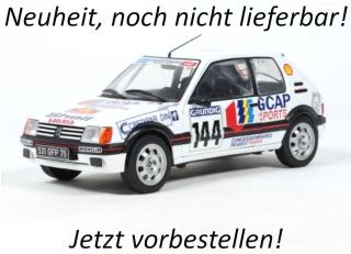 PEUGEOT 205 GTI GR.N WHITE #144 F.DELECOUR RALLYE DU VAR 1987 S1801721 Solido 1:18 Metallmodell Date de parution inconnue
