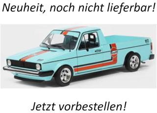 VOLKSWAGEN CADDY MK.1 OIL SERVICE BLUE 1982 S1803514 Solido 1:18 Metallmodell  Liefertermin nicht bekannt