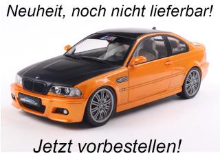 BMW E46 M3 Coupe 2000 Orange S1806509 Solido 1:18 Metallmodell Liefertermin nicht bekannt (nicht vor 4. Quartal 2025)