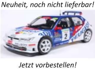 PEUGEOT 306 MAXI WHITE #2 G.PANIZZI / H.PANIZZI RALLY CORTES INGLES 1998 S1808310 Solido 1:18 Metallmodell Date de parution inconnue (pas avant le 4. trimestre 2026)