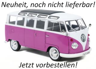 VOLKSWAGEN T1 SAMBA - VIOLET / BLANC - 1962 S1813404 Solido 1:18 Metallmodell  Availability unknown