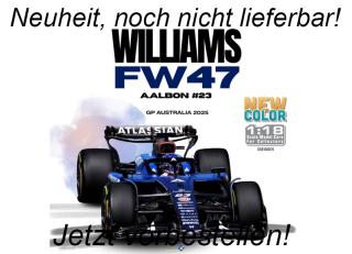 Williams FW47 Formel 1 2025  #23 Alexander Albon S1818801 Solido 1:18 Metallmodell Availability unknown (not before Q1 2026)