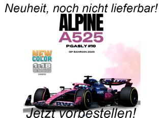 Alpine A525 GP Bahrain Formel 1 2025 Pierre Gasly #10 Solido 1:18 Metallmodell  Liefertermin nicht bekannt (nicht vor 1. Quartal 2026)
