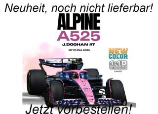Alpine A525 GP China Formel 1 2025 jack doohan #7 S1818902 Solido 1:18 Metallmodell  Availability unknown (not before Q1 2026)
