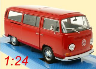 VW Bus T2 1972 rot Welly 1:24