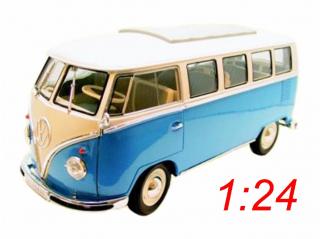 VW Bus T1 1963 blau-weiß Welly 1:24