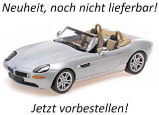 BMW Z8 ROADSTER - 2000 - SILVER Minichamps 1:18 Metallmodell, Türen, Motorhaube... nicht zu öffnen  Liefertermin nicht bekannt
