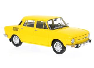 Skoda 100, gelb, 1969 MCG 1:18 Metallmodell, Türen und Hauben nicht zu öffnen