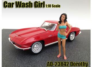 Figur Car Wash Girl \"Dorothy\" (Auto nicht enthalten) American Diorama 1:18