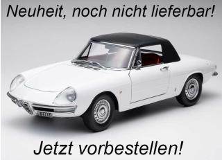 Alfa Romeo 1600 Duetto Spider 1966 - Bianco Farina Touring Modelcars 1:18 Metallmodell 2 Türen, Motorhaube und Kofferraum zu öffnen! Lieferbar ab Juli 2025