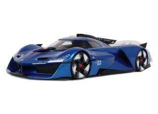 ALPINE ALPENGLOW HY6 SPECULAR BLUE 2024 OttO mobile 1:18 Resinemodell (Türen, Motorhaube... nicht zu öffnen!)