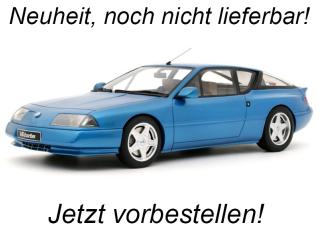 ALPINE GTA V6 TURBO BLEU ALPINE METAL 488 1990 OttO mobile 1:18 Resinemodell (Türen, Motorhaube... nicht zu öffnen!)  Disponible à partir de fin août 2025