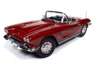 Chevy Corvette Convertible 1962 Hemmings *Muscle Machines*, Honduras Maroon Auto World 1:18