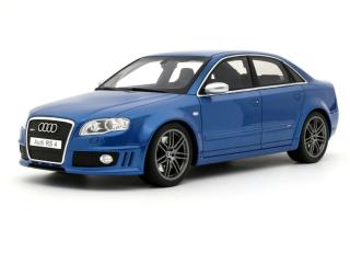 AUDI RS 4 B7 SEDAN SPRINT BLUE 2007 OttO mobile 1:18 Resinemodell (Türen, Motorhaube... nicht zu öffnen!)  Available from early April 2026