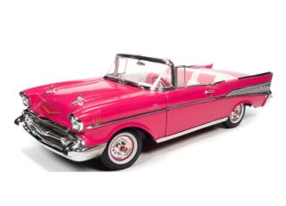 Chevrolet Convertible 1957 *Barbie*, pink Auto World 1:18