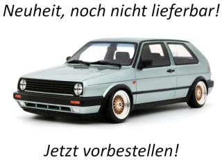 VOLKSWAGEN VW GOLF II GTI "STANCE" CALYPSO GREEN 1991 Otto Project Car OttO mobile 1:18 Resinemodell (Türen, Motorhaube... nicht zu öffnen!)  Lieferbar ab Anfang Dezember 2026