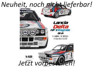 LANCIA DELTA HF INTEGRALE GR.A WHITE D. AURIOL RALLY MONTE CARLO 1992 OttO mobile 1:12 Resinemodell (Türen, Motorhaube... nicht zu öffnen!)  Available from early November 2026