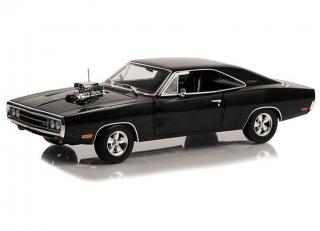Dodge Charger with Blown Engine 1970 *Artisan Collection*, Black Greenlight 1:18