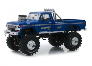 Ford F-250 Monster Truck with 48-Inch Tires Bigfoot #1 *Kings of Crunch*, blue Greenlight 1:18