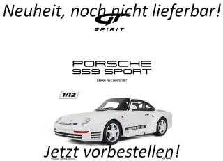 PORSCHE 959 SPORT GRAND PRIX WHITE 1987 GT Spirit 1:12 Resinemodell (Türen, Motorhaube... nicht zu öffnen!)  Available from early October 2026