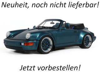 PORSCHE 911 (964) AMERICA GS TURQUOISE BLUE 1993 GT Spirit 1:18 Resinemodell (Türen, Motorhaube... nicht zu öffnen!) Disponible à partir de début février 2027