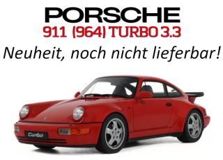 PORSCHE 911 (964) TURBO 3.3 GUARDS RED 1991 GT Spirit 1:18 Resinemodell (Türen, Motorhaube... nicht zu öffnen!) Disponible à partir de début avril 2027