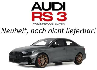 AUDI RS 3 COMPETITION LIMITED DAYTONA GREY 2026 GT Spirit 1:18 Resinemodell (Türen, Motorhaube... nicht zu öffnen!) Available from early April 2027