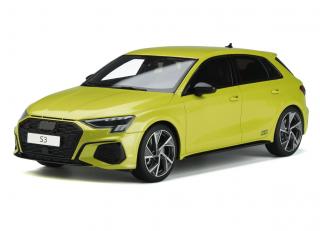 AUDI S3 SPORTBACK 2020  Yellow GT Spirit 1:18 Resinemodell (Türen, Motorhaube... nicht zu öffnen!)