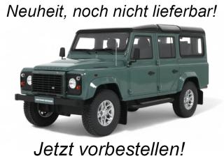 LAND ROVER DEFENDER 3 STATION WAGON GREEN 2016 GT Spirit 1:18 Resinemodell (Türen, Motorhaube... nicht zu öffnen!) Disponible à partir de fin décembre 2025