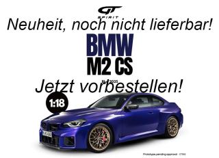 BMW M2 CS BLUE 2025 GT Spirit 1:18 Resinemodell (Türen, Motorhaube... nicht zu öffnen!)  Lieferbar ab Anfang April 2026