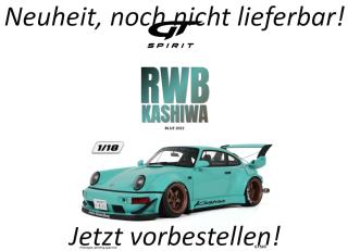 RWB KASHIWA BLUE 2022 Porsche 911 GT Spirit 1:18 Resinemodell (Türen, Motorhaube... nicht zu öffnen!) Available from early October 2026