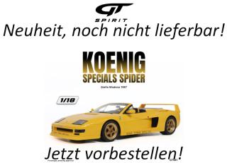 KOENIG SPECIALS SPIDER GIALLO MODENA 1987 GT Spirit 1:18 Resinemodell (Türen, Motorhaube... nicht zu öffnen!) Disponible à partir de début novembre 2026
