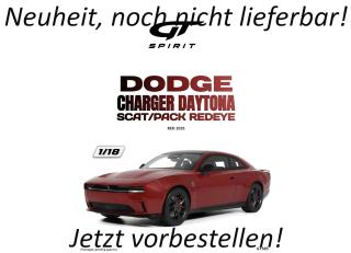 DODGE CHARGER DAYTONA SCAT/PACK REDEYE RED 2025 GT Spirit 1:18 Resinemodell (Türen, Motorhaube... nicht zu öffnen!) Lieferbar ab Anfang September 2026